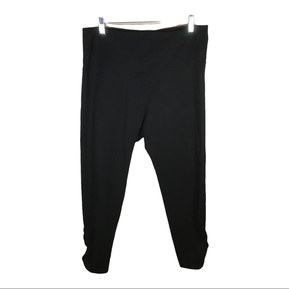 Soft surroundings knit ankle leggings cotton/spandex black size M
